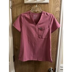 Figs Scrub Top Catarina One Pocket Women's XXS Dusty Rose StyleW21SW1050 PO2961